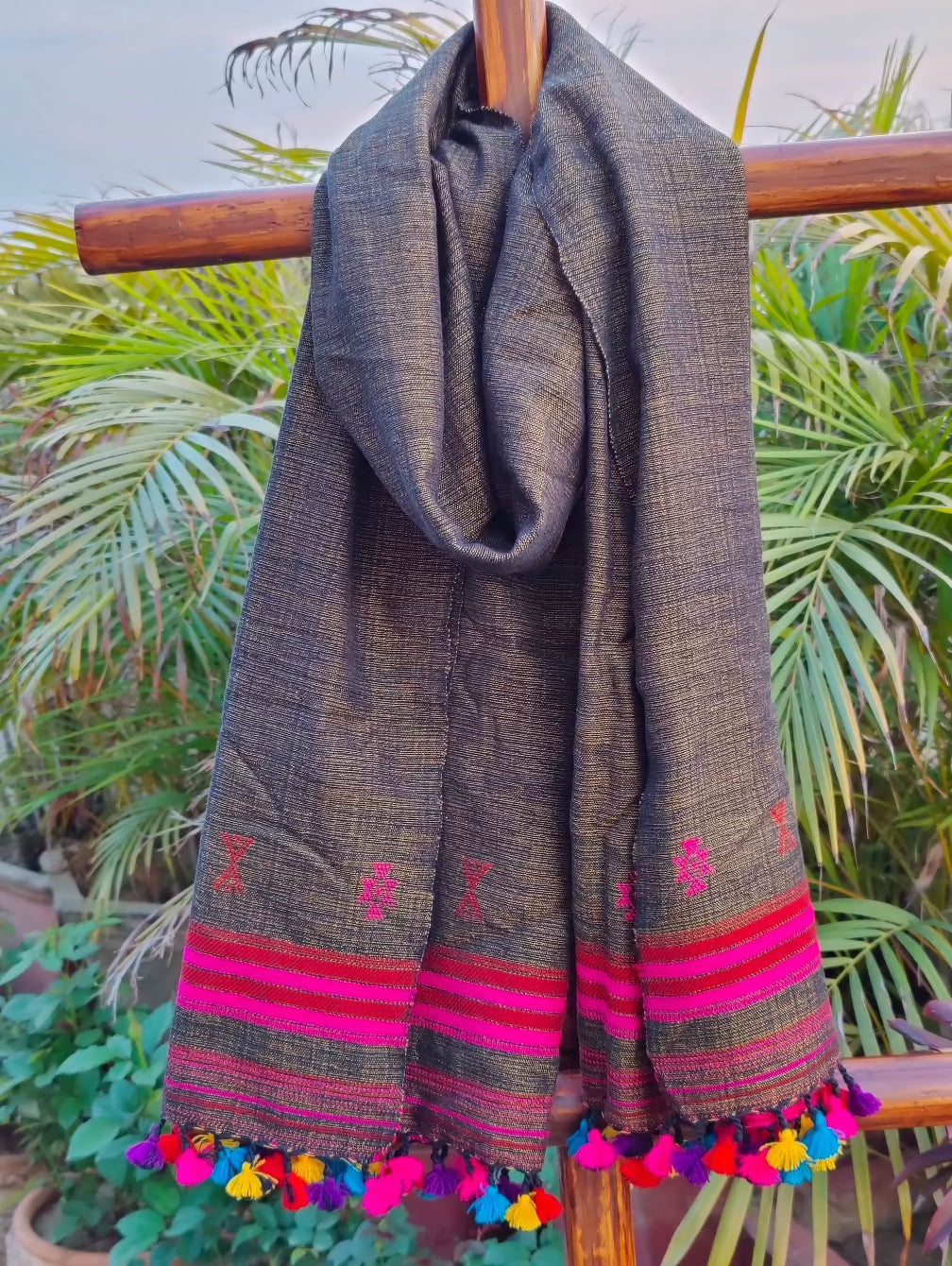 Rangeen Cotton Stole - Weave Sutra