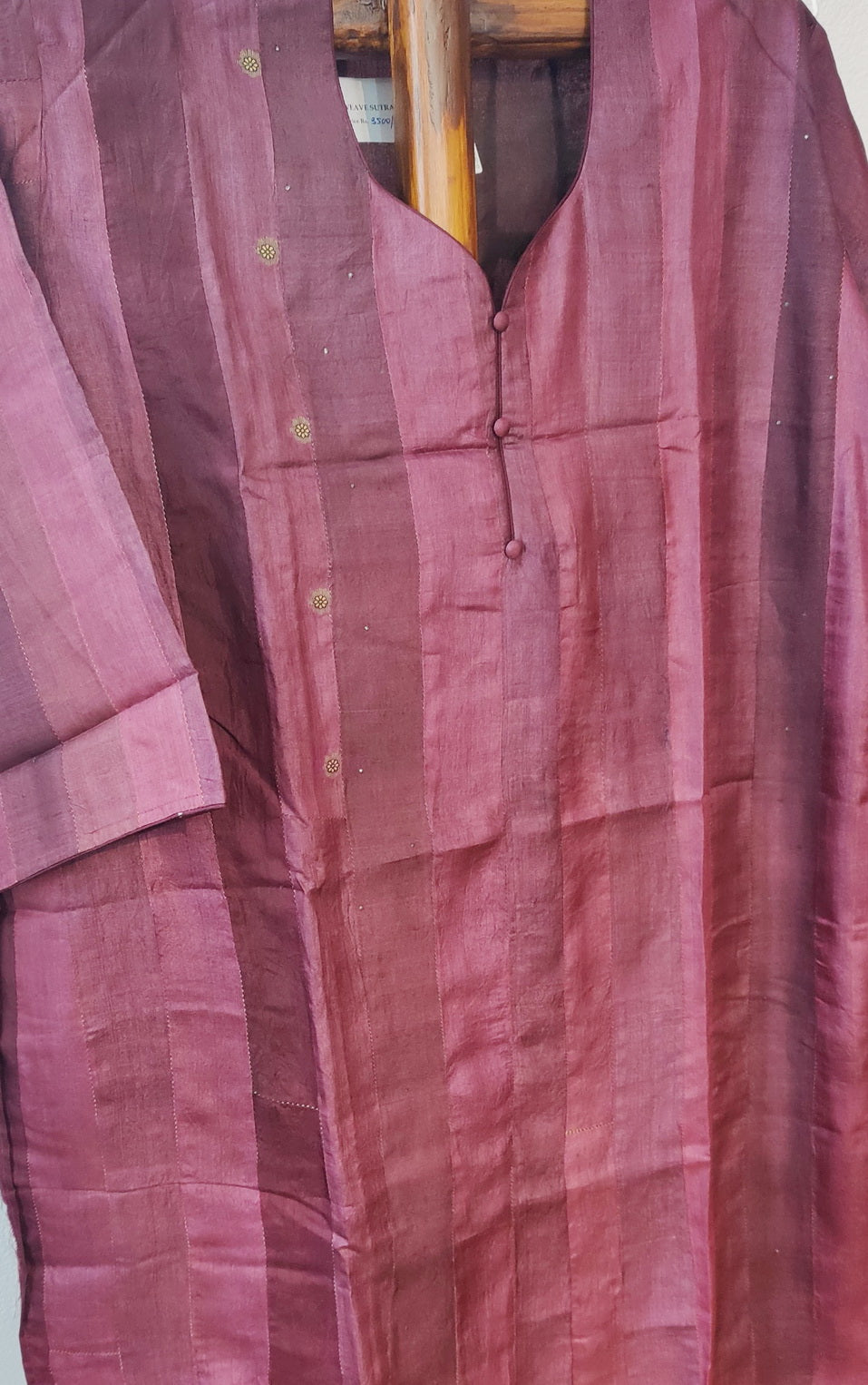 ONION PINK PURE SILK KURTA - Weave Sutra