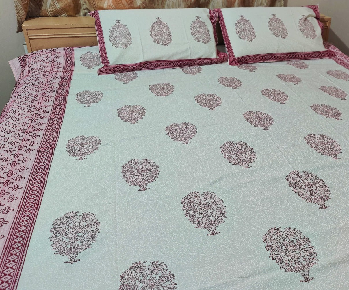 GULABI COTTON BEDSHEET - Weave Sutra