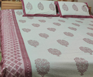 GULABI COTTON BEDSHEET - Weave Sutra