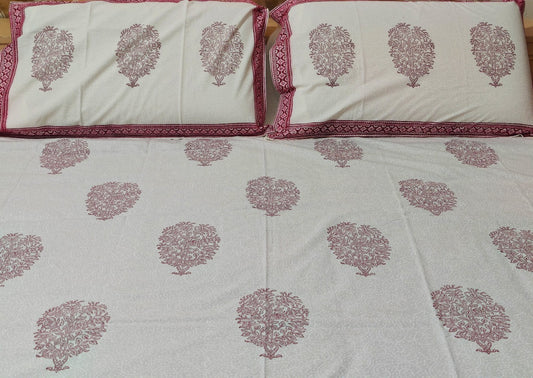 GULABI COTTON BEDSHEET - Weave Sutra