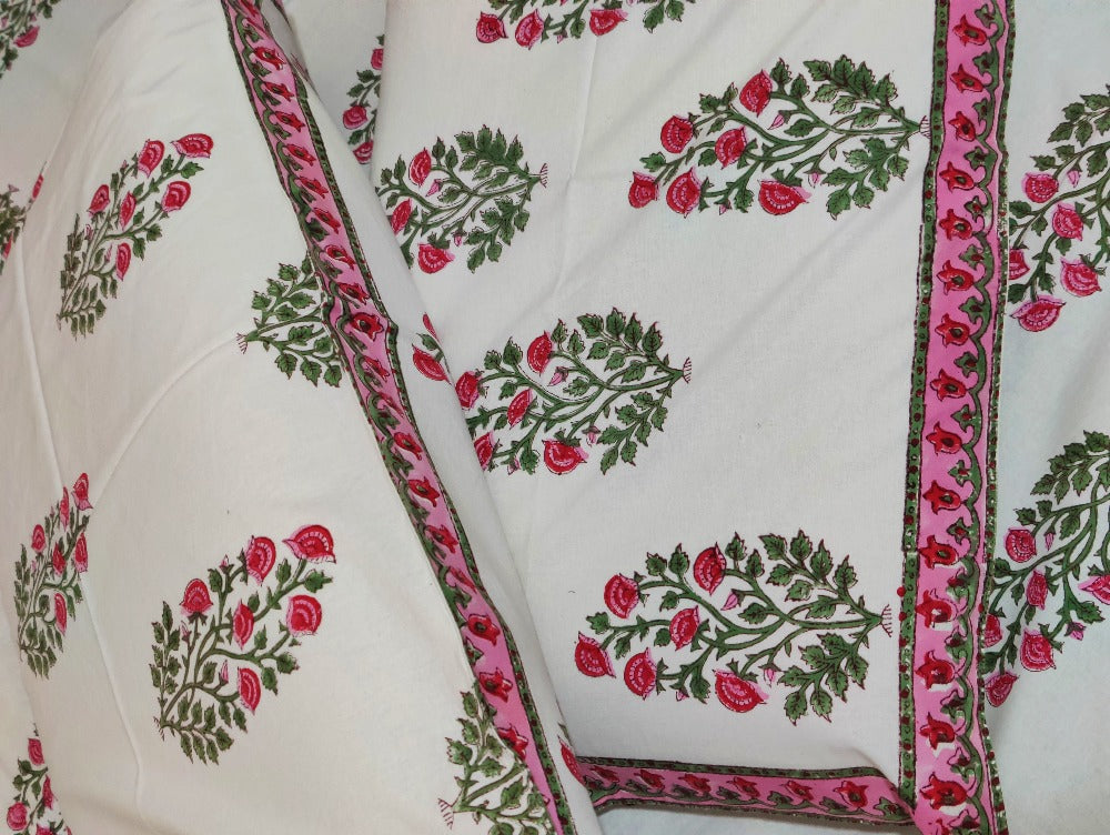 ROSE BUNCHES COTTON BEDSHEET - Weave Sutra