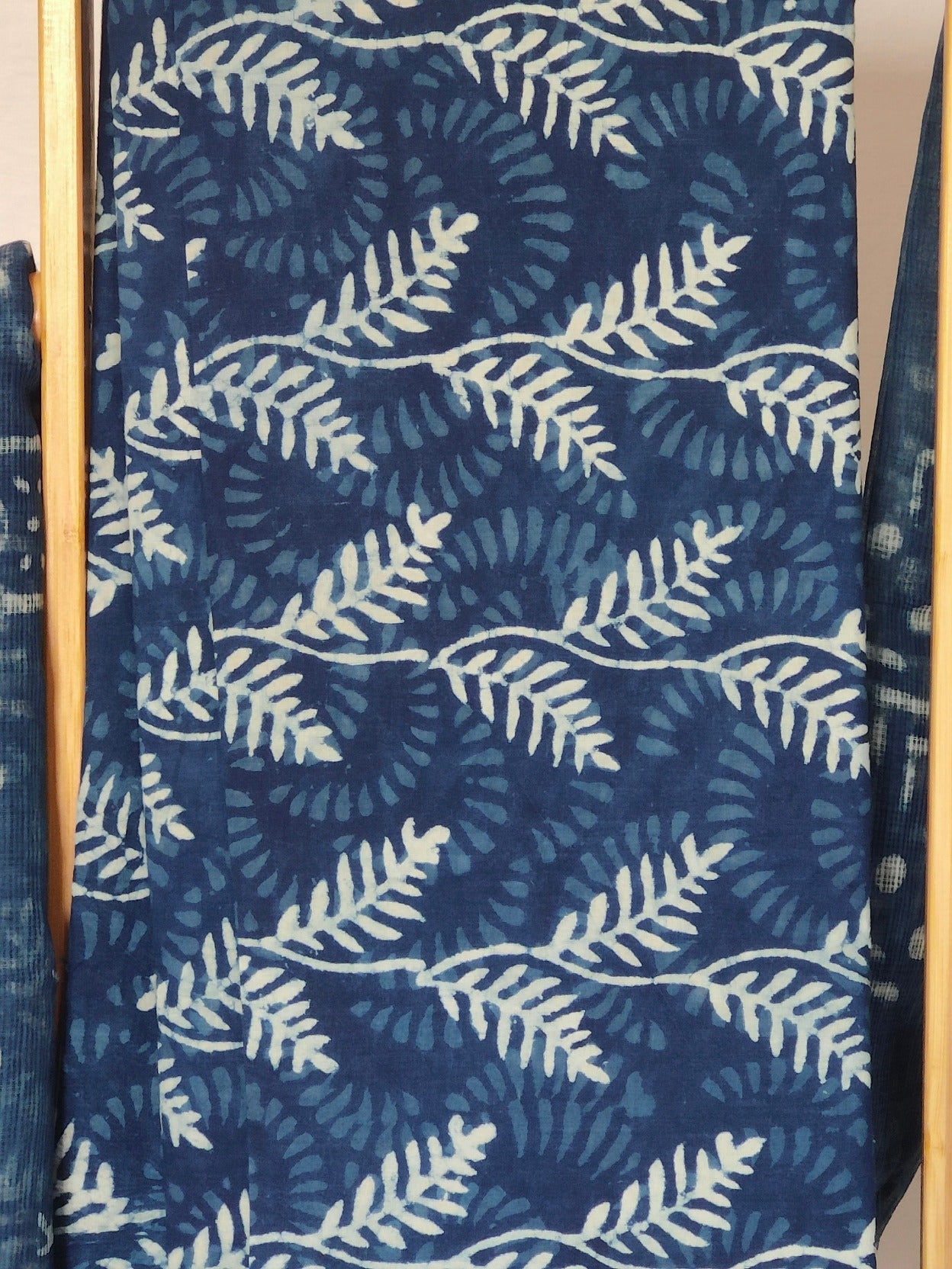 INDIGO LATA BLOCKPRINT SUIT - Weave Sutra