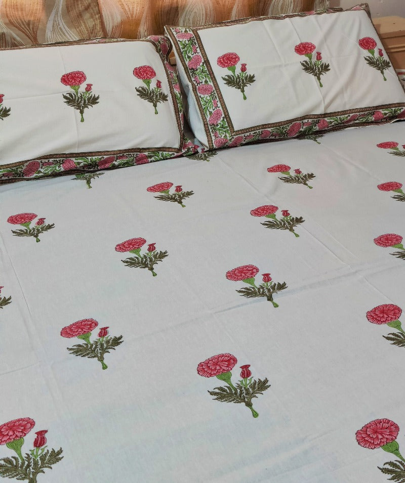 GULABO COTTON BEDSHEET - Weave Sutra