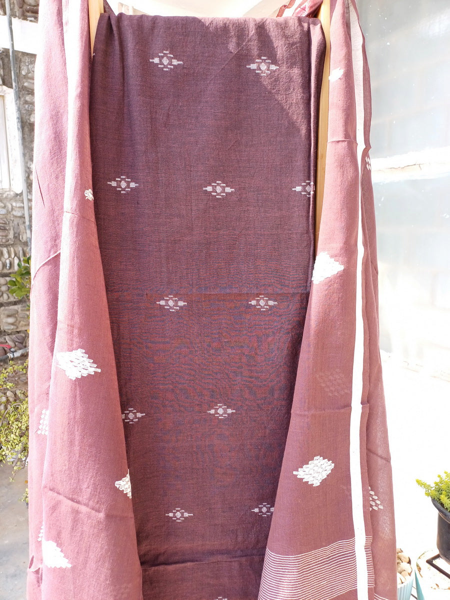 KHADI COTTON SUIT FABRIC SET - Weave Sutra