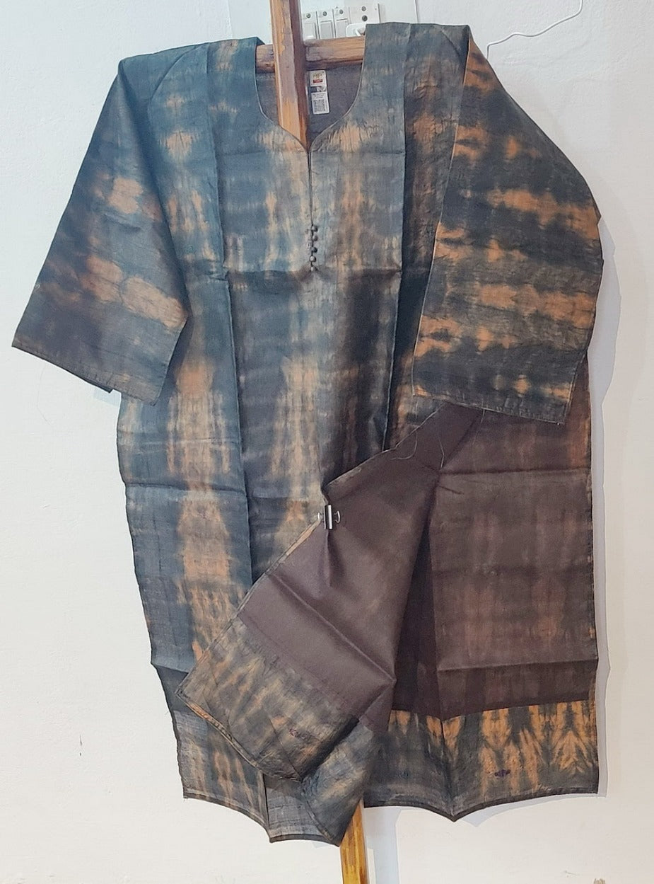 BATIK PRINT PURE SILK KURTA - Weave Sutra