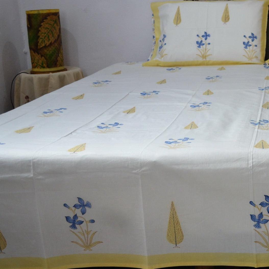 HALDI PINE BED SHEET - Weave Sutra