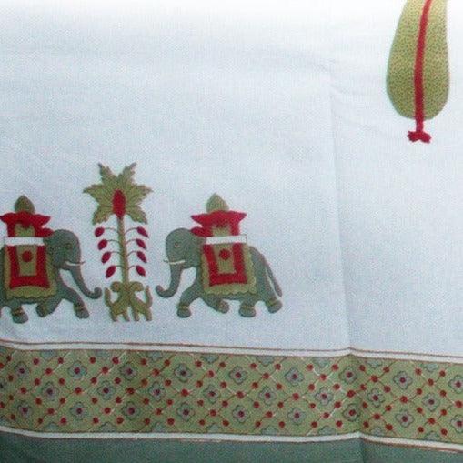 ELEPHANT MOTIFS BED SHEET - Weave Sutra