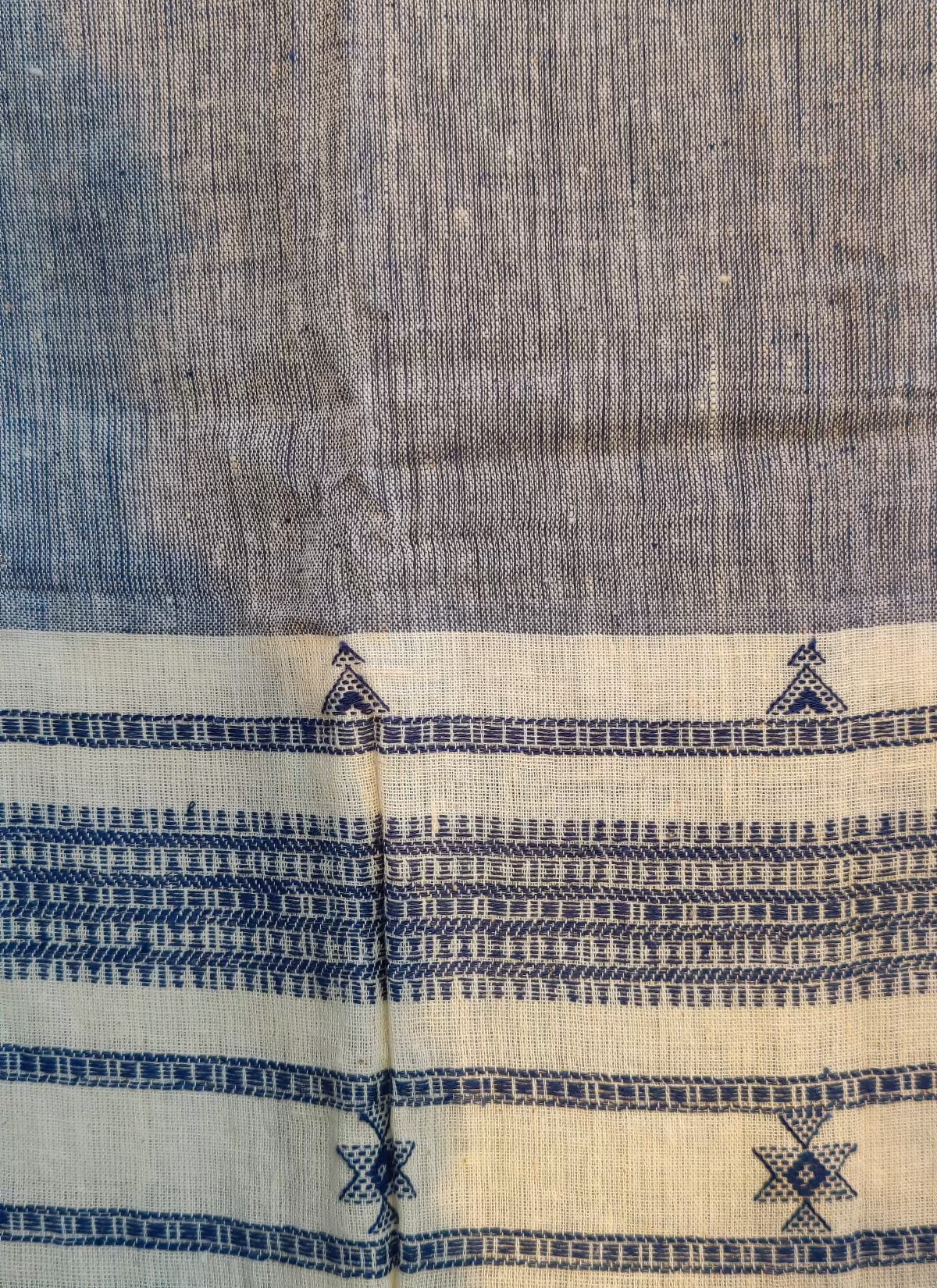 Blue Bhujori Stole - Weave Sutra