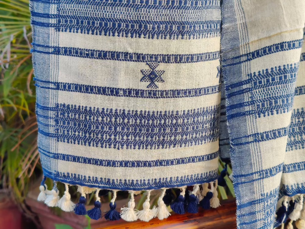 Cotton Bhujori Stole - Weave Sutra