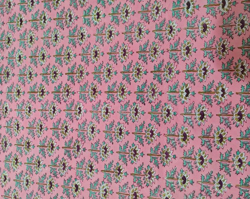 PINK BLUE FLORA (BED SHEET) - Weave Sutra